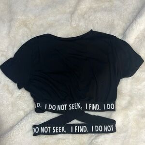 SHEIN black crop top